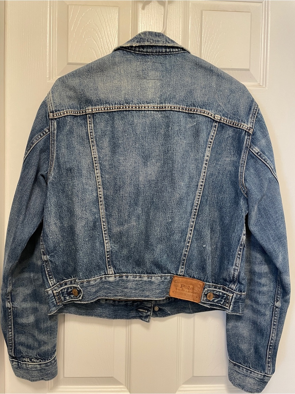 Polo by Ralph Lauren Distressed Blue Denim Jean Jacket - Picture 4 of 5
